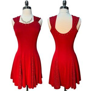 Short red dance dress